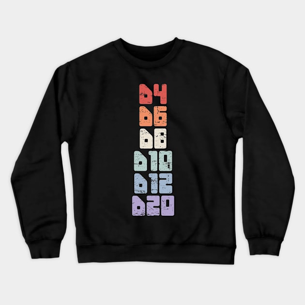 Roleplaying Game Polyhedral Dice | D20 Crewneck Sweatshirt by MeatMan